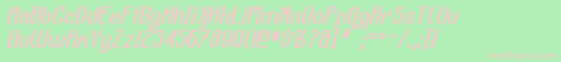 CarltonBoldItalic Font – Pink Fonts on Green Background