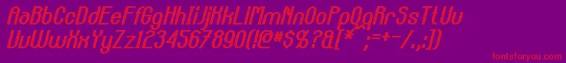 CarltonBoldItalic Font – Red Fonts on Purple Background