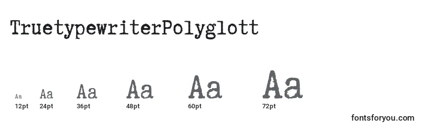 TruetypewriterPolyglott Font Sizes