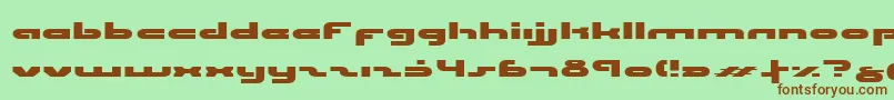 UniSolExpanded Font – Brown Fonts on Green Background