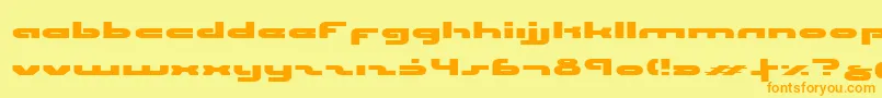 UniSolExpanded Font – Orange Fonts on Yellow Background