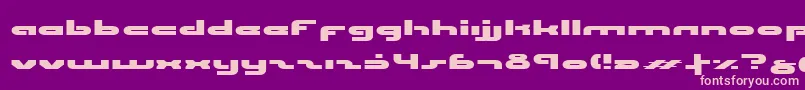 UniSolExpanded Font – Pink Fonts on Purple Background