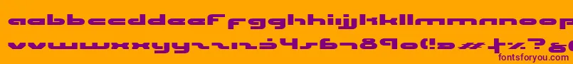 UniSolExpanded Font – Purple Fonts on Orange Background