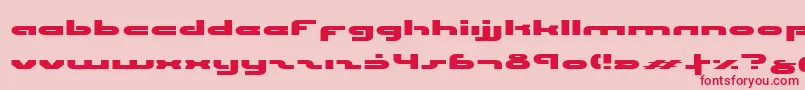 UniSolExpanded Font – Red Fonts on Pink Background