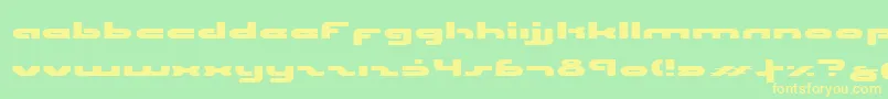 UniSolExpanded Font – Yellow Fonts on Green Background