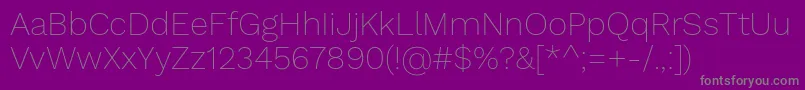 Шрифт WorksansThin – серые шрифты на фиолетовом фоне