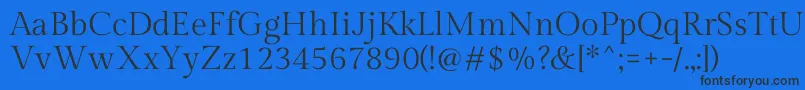 GildadisplayRegular Font – Black Fonts on Blue Background