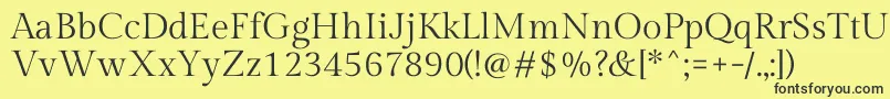 GildadisplayRegular Font – Black Fonts on Yellow Background