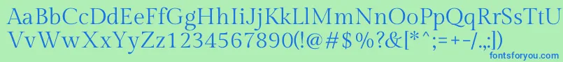 GildadisplayRegular Font – Blue Fonts on Green Background