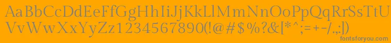 GildadisplayRegular Font – Gray Fonts on Orange Background