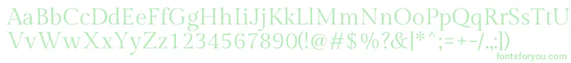 GildadisplayRegular Font – Green Fonts on White Background