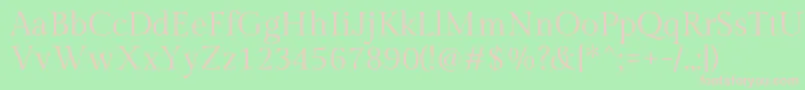 GildadisplayRegular Font – Pink Fonts on Green Background