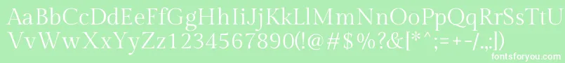 GildadisplayRegular Font – White Fonts on Green Background