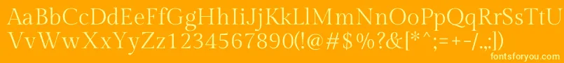 GildadisplayRegular Font – Yellow Fonts on Orange Background