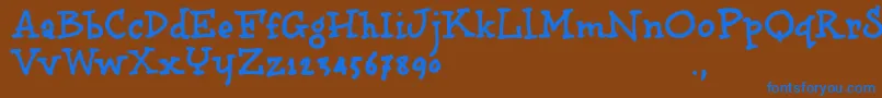 Bbooktrial Font – Blue Fonts on Brown Background