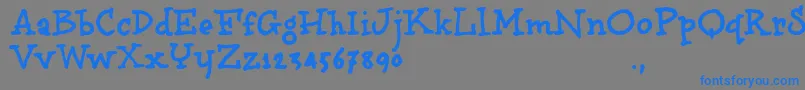 Bbooktrial Font – Blue Fonts on Gray Background
