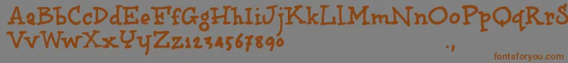 Bbooktrial-fontti – ruskeat fontit harmaalla taustalla