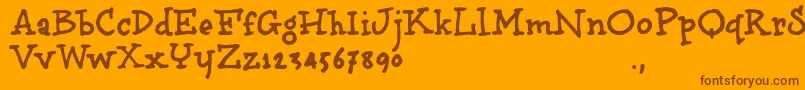 Bbooktrial Font – Brown Fonts on Orange Background