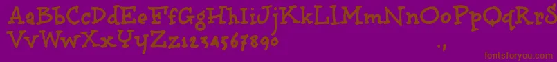 Bbooktrial Font – Brown Fonts on Purple Background