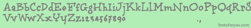 Bbooktrial-Schriftart – Graue Schriften auf grünem Hintergrund