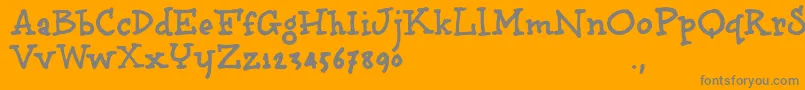 フォントBbooktrial – オレンジの背景に灰色の文字