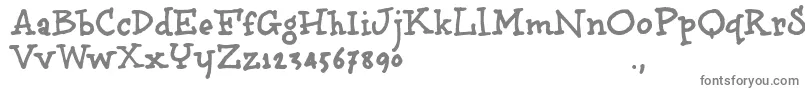 Bbooktrial-fontti – harmaat kirjasimet valkoisella taustalla