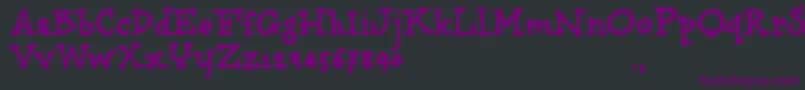 Шрифт Bbooktrial – фиолетовые шрифты на чёрном фоне
