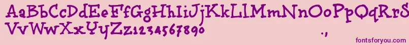 Bbooktrial Font – Purple Fonts on Pink Background