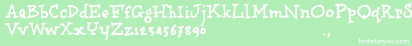 Bbooktrial Font – White Fonts on Green Background
