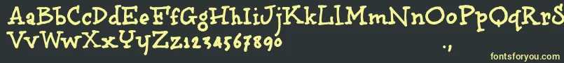 Bbooktrial Font – Yellow Fonts on Black Background