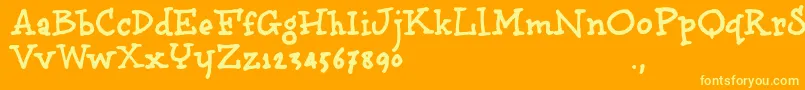 Bbooktrial Font – Yellow Fonts on Orange Background
