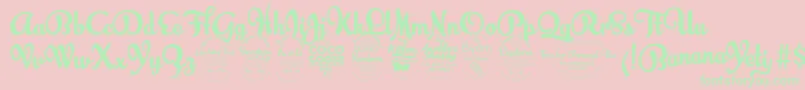 BananayetiExtraboldTrial Font – Green Fonts on Pink Background