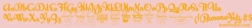 BananayetiExtraboldTrial Font – Orange Fonts on Pink Background