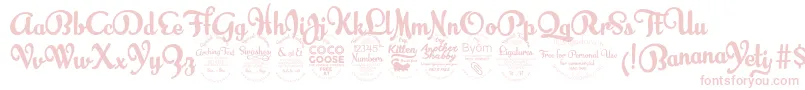BananayetiExtraboldTrial-fontti – vaaleanpunaiset fontit