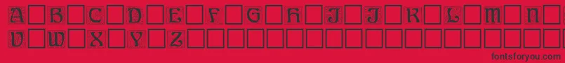 Ann Font – Black Fonts on Red Background