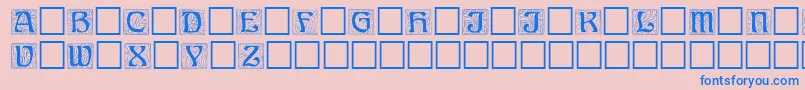 Ann Font – Blue Fonts on Pink Background