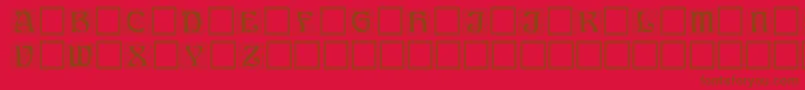 Ann Font – Brown Fonts on Red Background