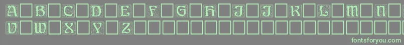 Ann Font – Green Fonts on Gray Background