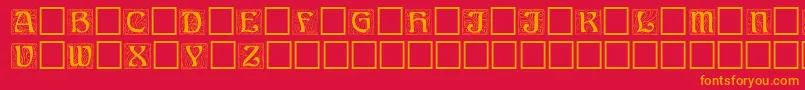 Ann Font – Orange Fonts on Red Background