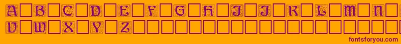 Ann Font – Purple Fonts on Orange Background