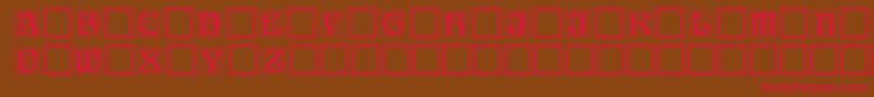 Ann Font – Red Fonts on Brown Background