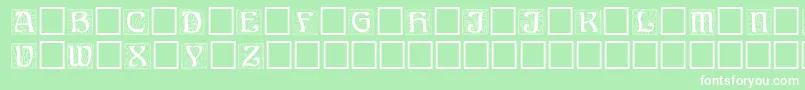 フォントAnn – 緑の背景に白い文字