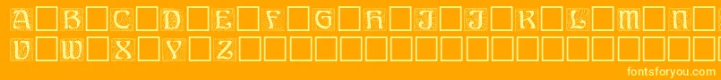 Ann Font – Yellow Fonts on Orange Background