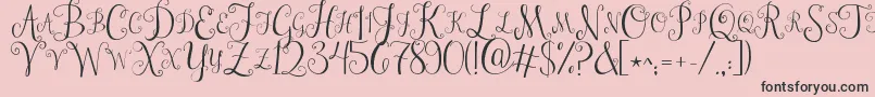 Jandastylishmonogram Font – Black Fonts on Pink Background