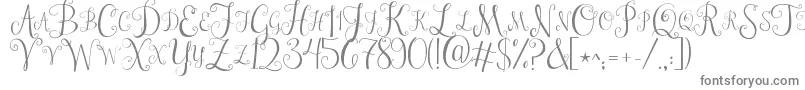 Czcionka Jandastylishmonogram – szare czcionki