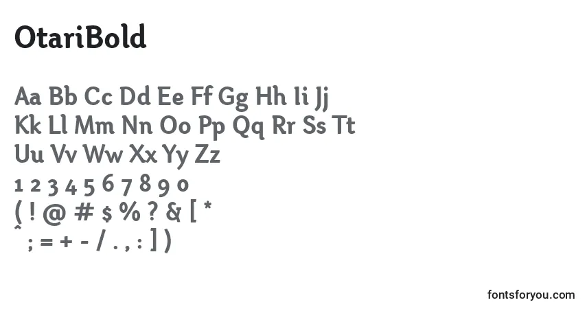 OtariBold-fontti – aakkoset, numerot, erikoismerkit