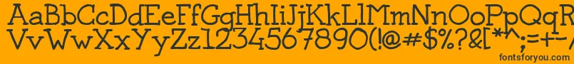 JosschriftSerif Font – Black Fonts on Orange Background