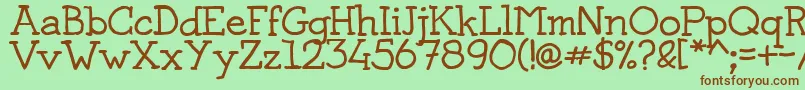 JosschriftSerif Font – Brown Fonts on Green Background