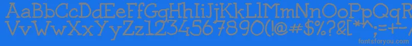 Fonte JosschriftSerif – fontes cinzas em um fundo azul