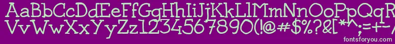 JosschriftSerif Font – Green Fonts on Purple Background